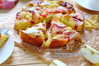 Яблочная шарлотка диетическая