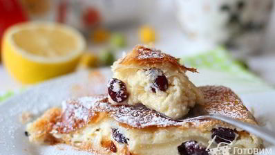 австрийский штрудель с творожной начинкой