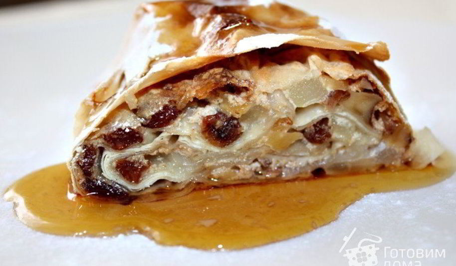 Рецепт грушева-творожного штрудель
