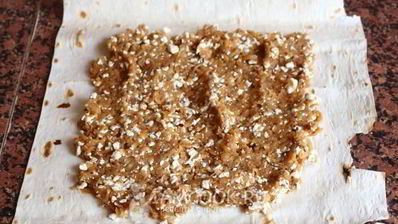 ленивый штрудель из лаваша с яблоками