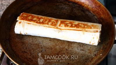 ленивый штрудель из лаваша с яблоками