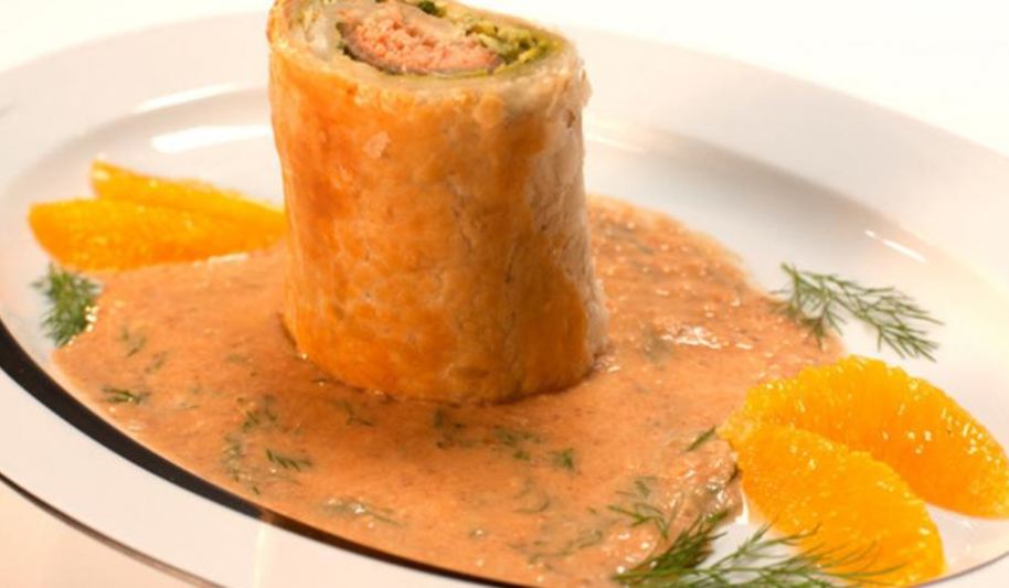 Рецепт штруделя с горбушей и нутовой пастой