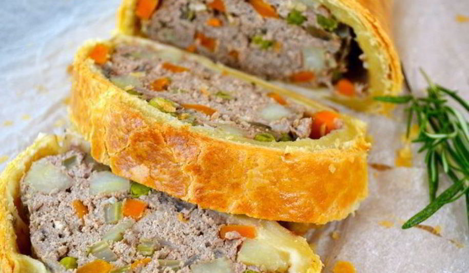 Рецепт штруделя с мясом