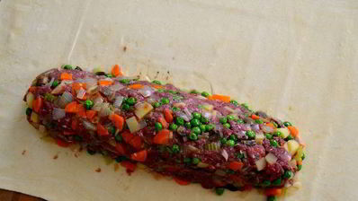 штрудель с мясом