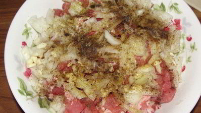 слоеные конвертики с мясом