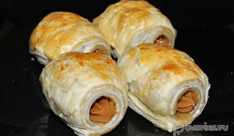 Рецепт слоеных трубочек с вареной сгущенкой