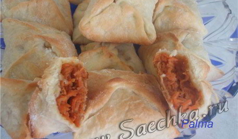 Рецепт слоек из слоеного теста с огоньком