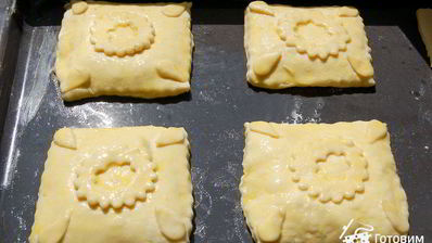 слойки с творожно-лимонной начинкой