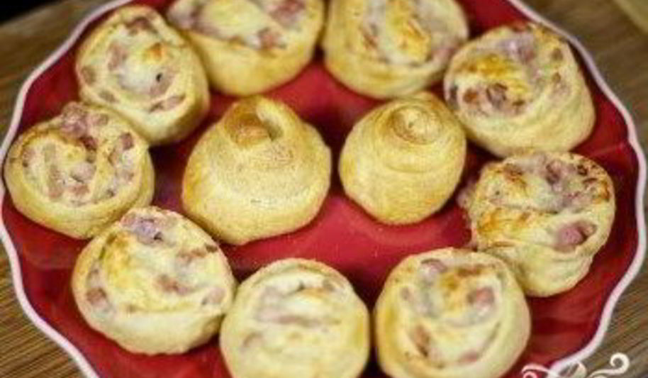 Рецепт слоек с ветчиной