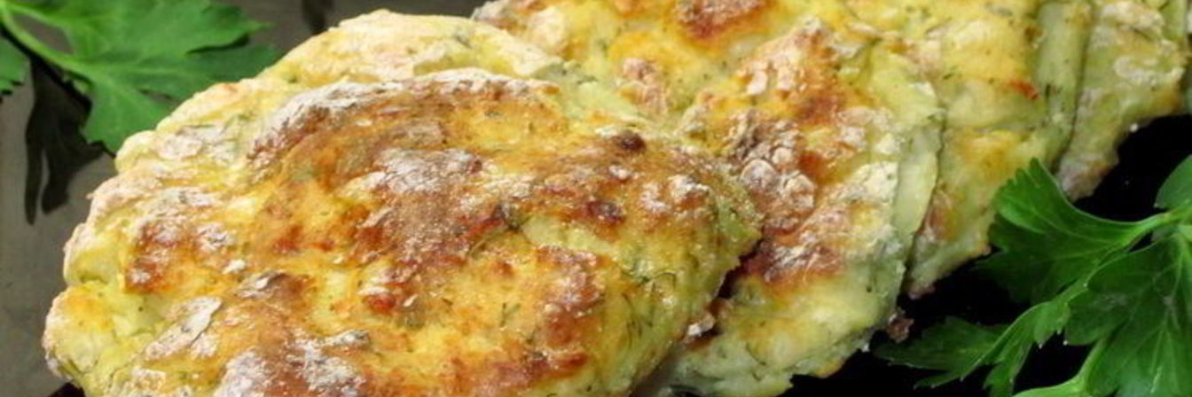 Картофельные сырники с укропом из духовки