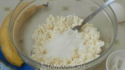 кокосовые сырники с бананом