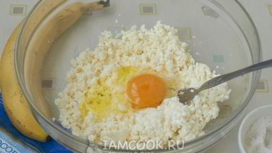 кокосовые сырники с бананом