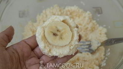 кокосовые сырники с бананом