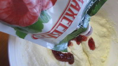 нежные творожники малиновый вулкан