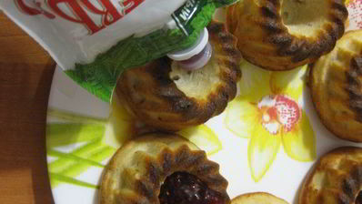 нежные творожники малиновый вулкан