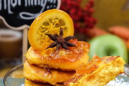 Сырники с морковью и цитрусовым соусом