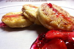 Ванильные сырники с хурмой