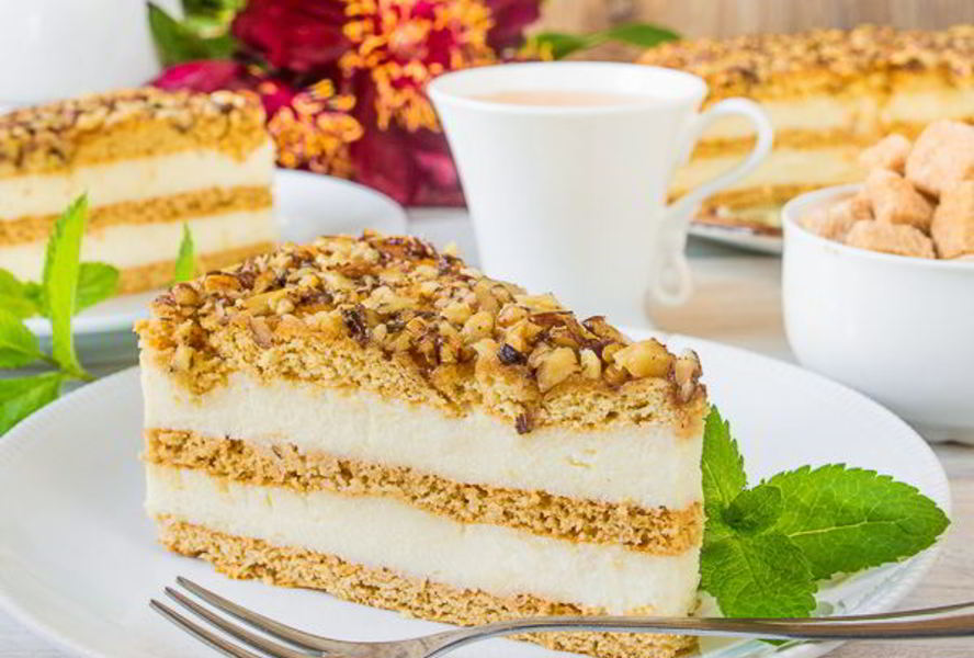 Заварной творожник на медовом тесте