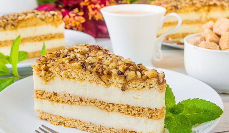 Рецепт заварного творожника на медовом тесте