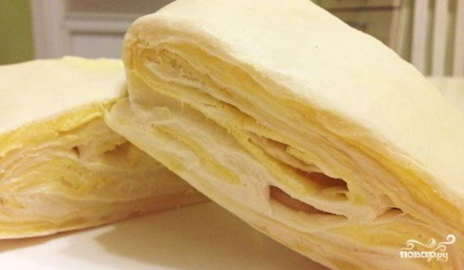 Рецепт слоеного теста без дрожжей