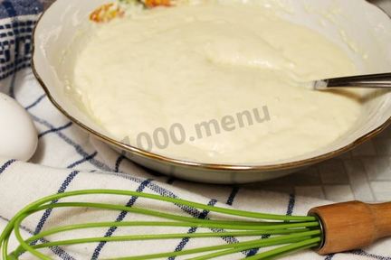 Жидкое тесто на кефире и сметане