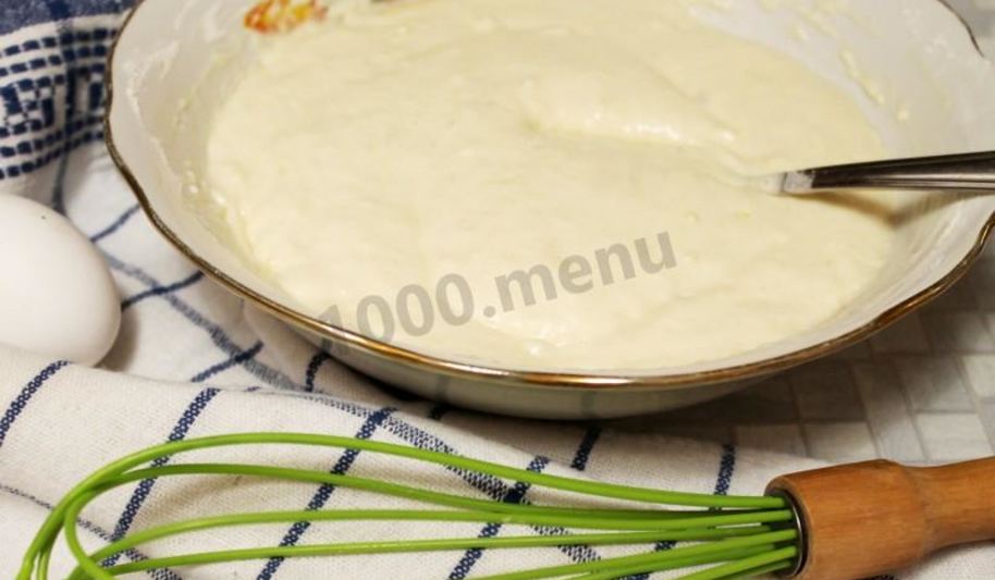 Рецепт жидкого теста на кефире и сметане