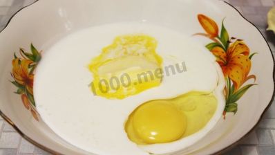 жидкое тесто на кефире и сметане