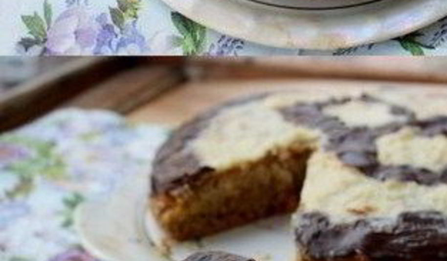 Рецепт бисквита с белым и черным шоколадом