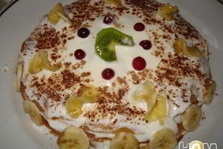 Блинный торт с бананом