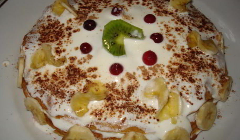 Рецепт блинного торта с бананом