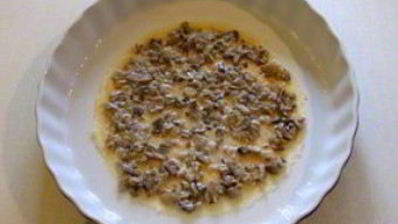 блинный торт с сыром и грибами