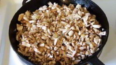 блинный торт с сыром и грибами