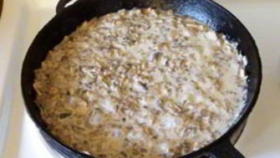 блинный торт с сыром и грибами