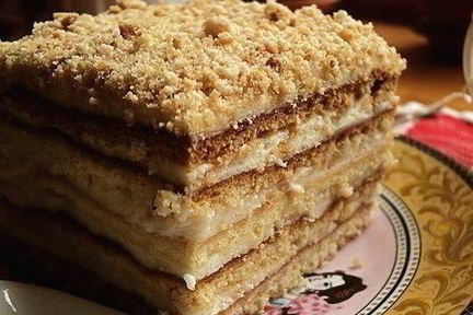 Домашний медовый торт со сметанным кремом