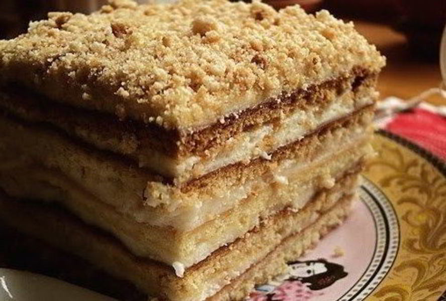 Домашний медовый торт со сметанным кремом