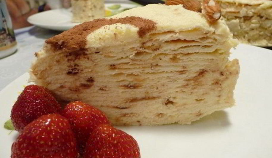 Рецепт домашнего торта наполеон на сковородке