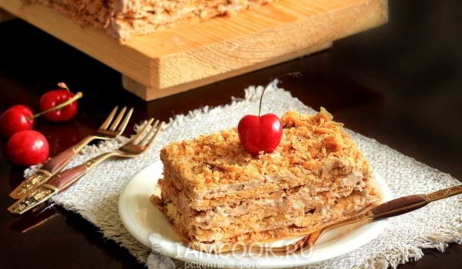 Рецепт домашнего торта наполеон с шоколадным кремом