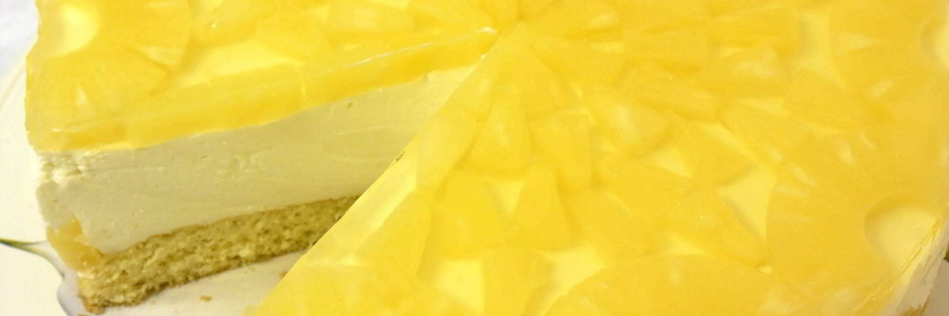 Йогуртовый торт с ананасами