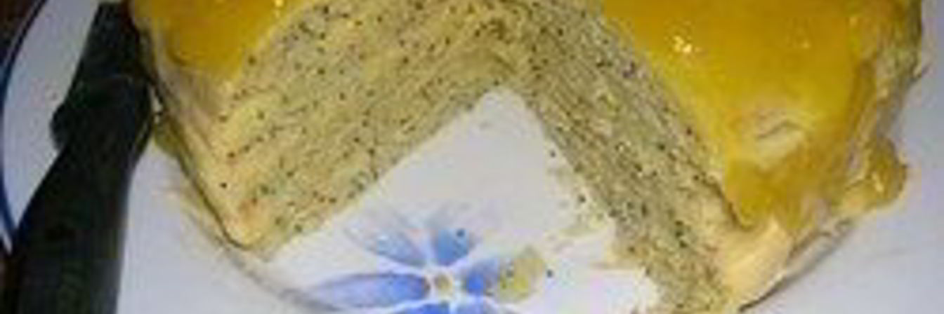 Маковый торт с апельсиновой глазурью