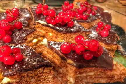 Медовый торт с заварным кремом