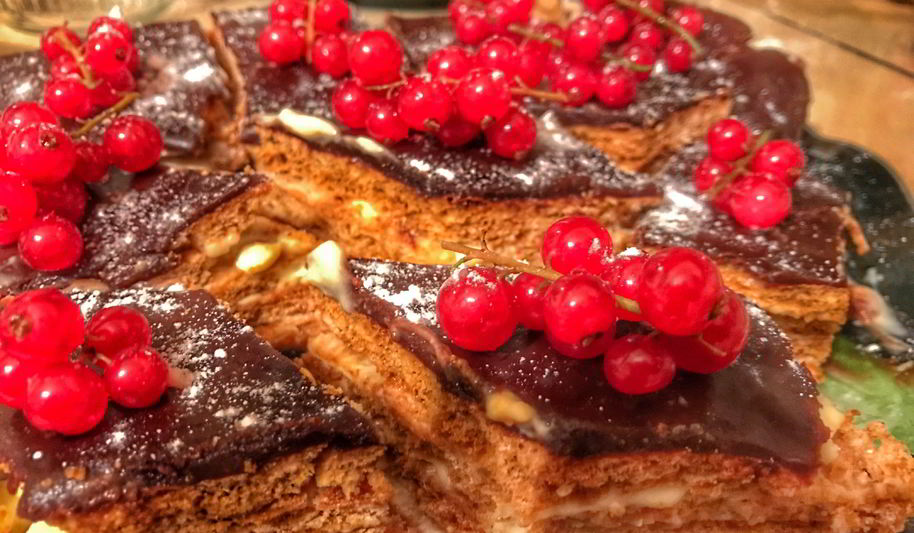 Рецепт медового торта с заварным кремом