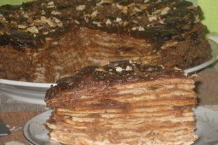 Ореховый торт с шоколадным кремом Капучино