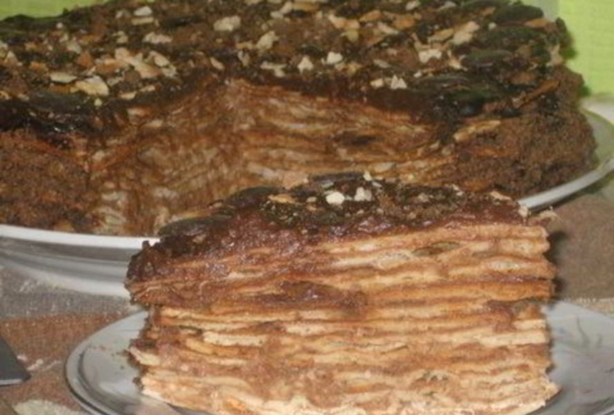 Ореховый торт с шоколадным кремом Капучино