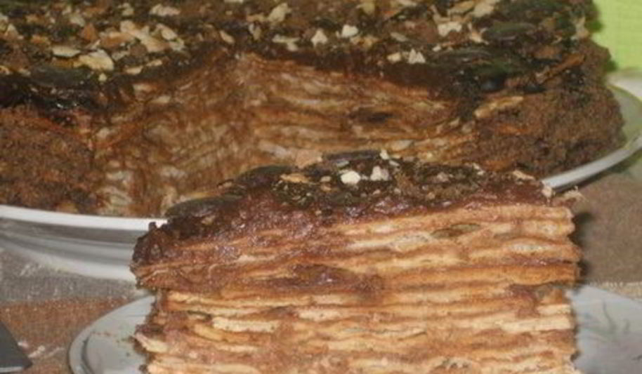 Рецепт орехового торта с шоколадным кремом капучино