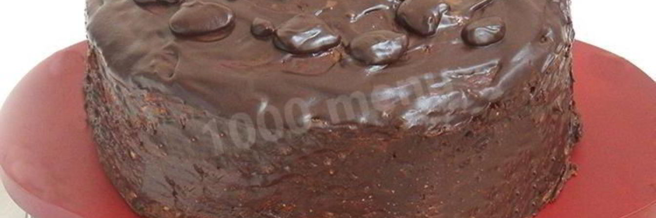 Шоколадный блинный торт с творожным кремом