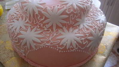 торт ажурные ромашки