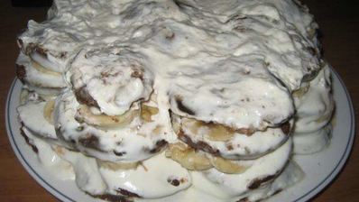 торт из пряников с бананами