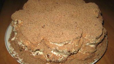 торт из пряников с бананами