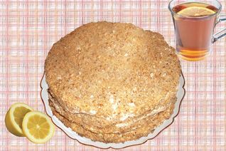 Торт Каприз с черносливом