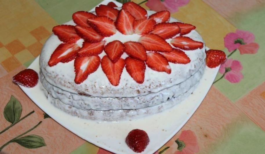 Рецепт торта клубничка